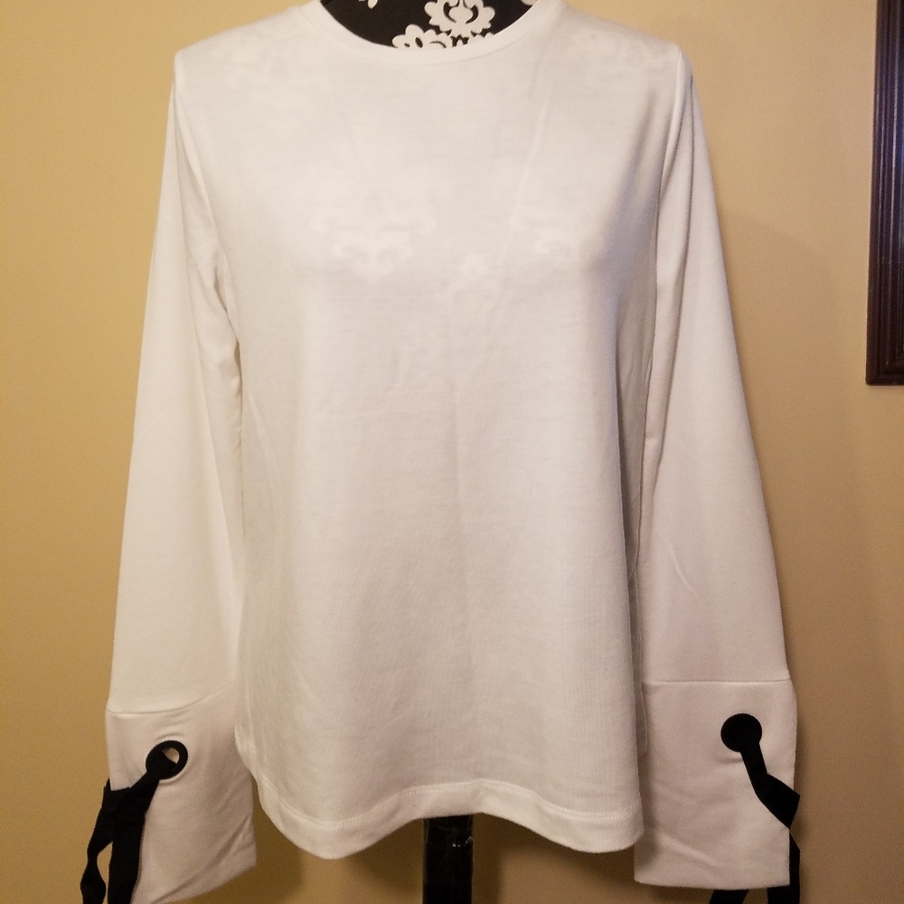 NEW White long sleeve top!